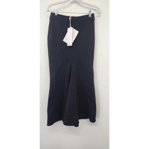 NWT New Marni Long Fluted Maxi Tulip Jogger Style Fleece Lined Skirt Size 36 - Picture 2 of 9